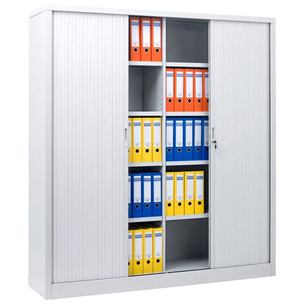 Craft Tambour Door Cabinet , 78"h x 47"w x 18"d , Grey Craft Tambour Door Cabinet , 78"h x 47"w x 18"d , Grey