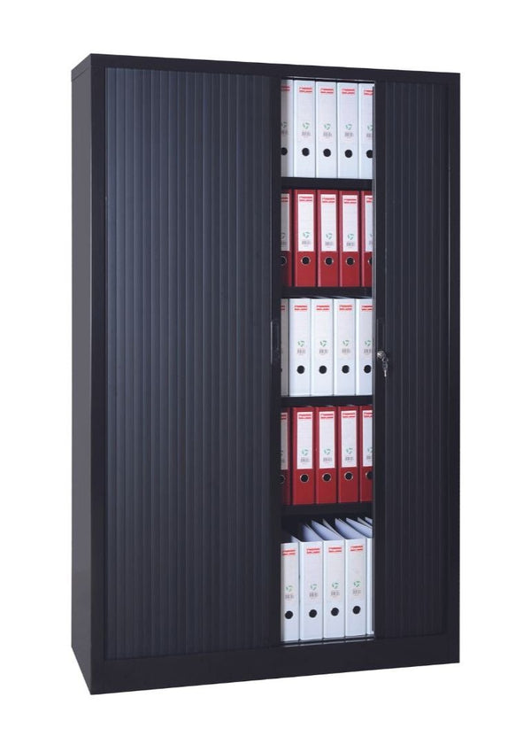 Craft Tambour Door Cabinet , 78"h x 39"w x 18"d , Black Craft Tambour Door Cabinet , 78"h x 39"w x 18"d , Black