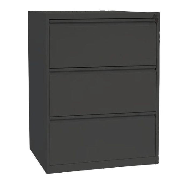 Craft Lateral File Cabinet , 40"h x 47"w x 18"d , 3 Drawers , Black Craft Lateral File Cabinet , 40"h x 47"w x 18"d , 3 Drawers , Black