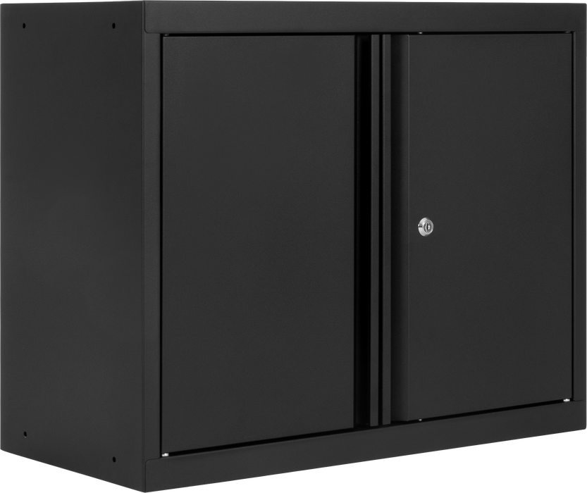 Prestige 4 Piece Cabinet Set with Tall Cabinet, Wall Cabinet, Base Cabinet, Black/Black