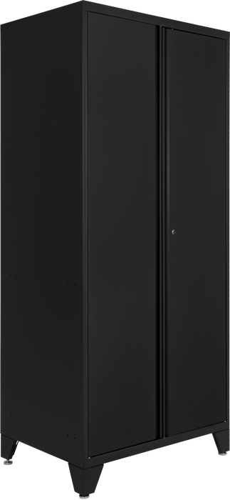 Prestige 4 Piece Cabinet Set with Tall Cabinet, Wall Cabinet, Tool Cabinet, Black/Black