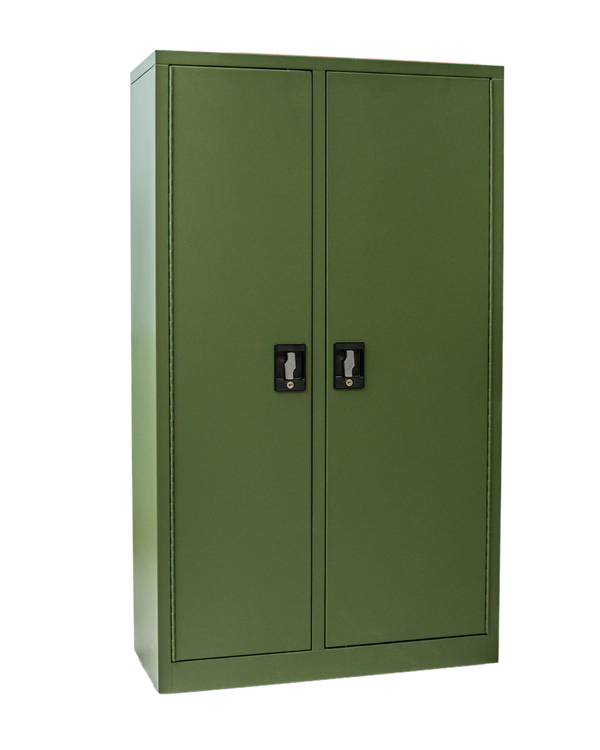 Craft Gun Security Cabinet , Double Door , 55"h x 32"w x 10"d , Green