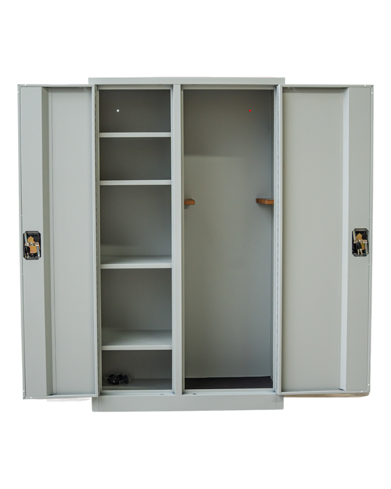 Craft Gun Security Cabinet , Double Door , 55"h x 32"w x 10"d , Grey