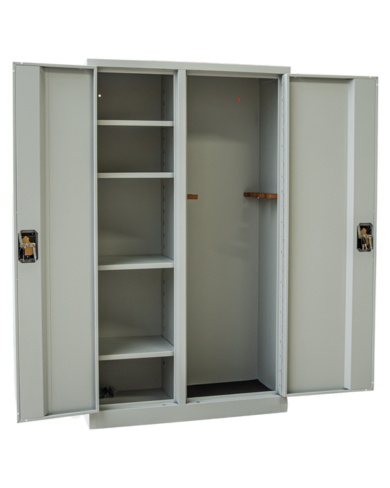 Craft Gun Security Cabinet , Double Door , 55"h x 32"w x 10"d , Grey