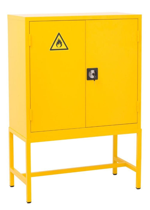 Craft Chemical Storage Cabinet , 35"h x 36"w x 18"d , Yellow