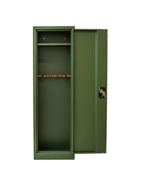 Craft Gun Security Cabinet , Single Door , 55"h x 17"w x 10"d , Green