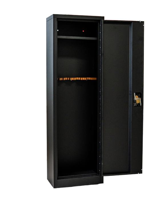 Craft Gun Security Cabinet, Single Door , 55"h x 17"w x 10"d , Black