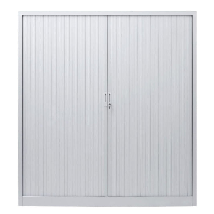 Craft Tambour Door Cabinet , 78"h x 47"w x 18"d , Grey