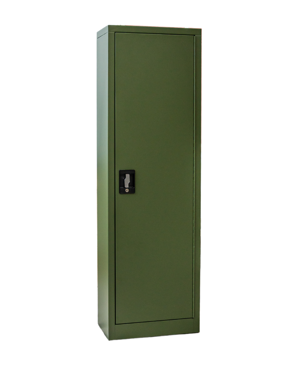 Craft Gun Security Cabinet , Single Door , 55"h x 17"w x 10"d , Green