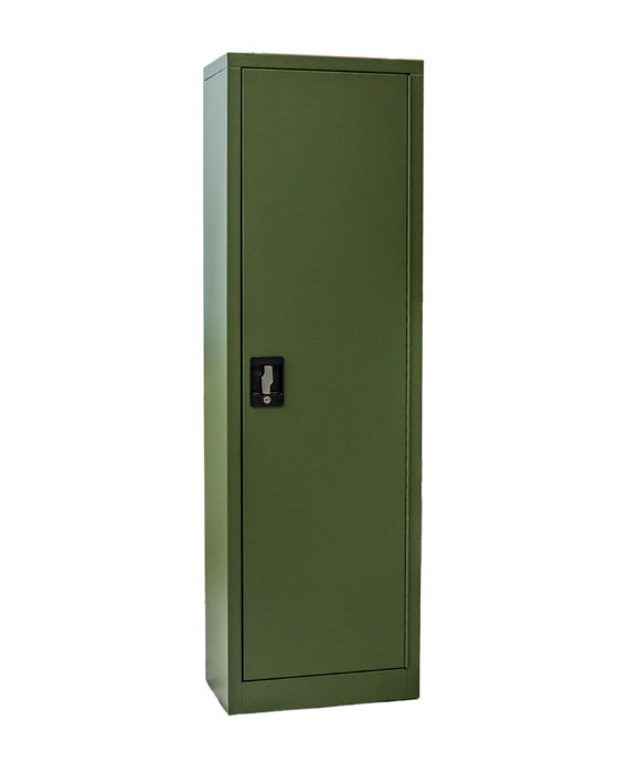 Craft Gun Security Cabinet , Single Door , 55"h x 17"w x 10"d , Green