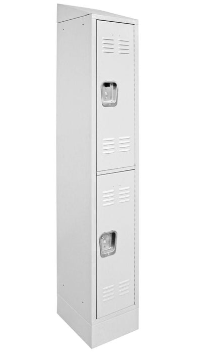 Craft Locker , Double Tier , Single Stack , 1x2 , 72"h x 13"w x 15"d , Lock Model B , RECESSED LOCK