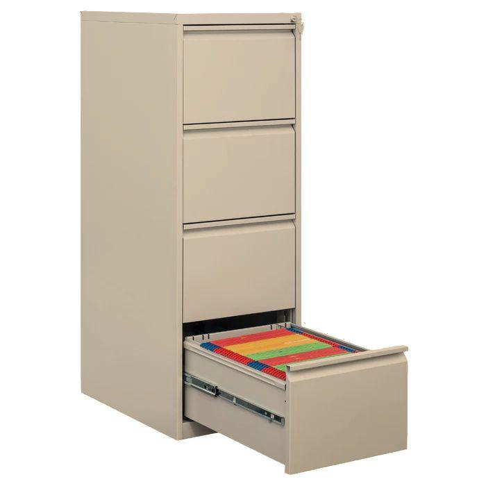 Craft Vertical File Cabinet , 52"h x 16"w x 24"d , 4 Drawers , Beige