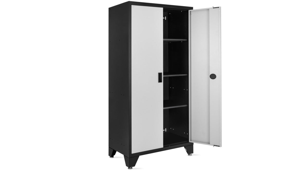 CRFT-S007171.G/B Superior 9 Piece Cabinet Set with Tall Cabinet, Wall Cabinet, Base Cabinet, Black/Grey