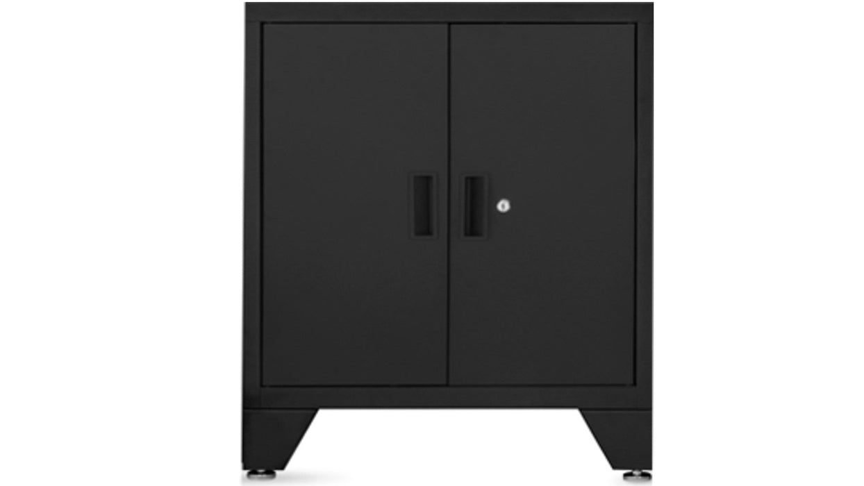 CRFT-S007171.B/B Superior 9 Piece Cabinet Set with Tall Cabinet, Wall Cabinet, Base Cabinet, Black/Black