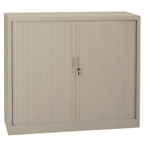 Craft Tambour Door Cabinet , 39"h x 39"w x 18"d , Beige