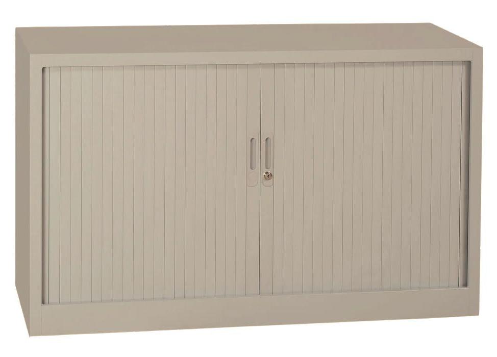 Craft Tambour Door Cabinet , 39"h x 47"w x 18"d , Beige