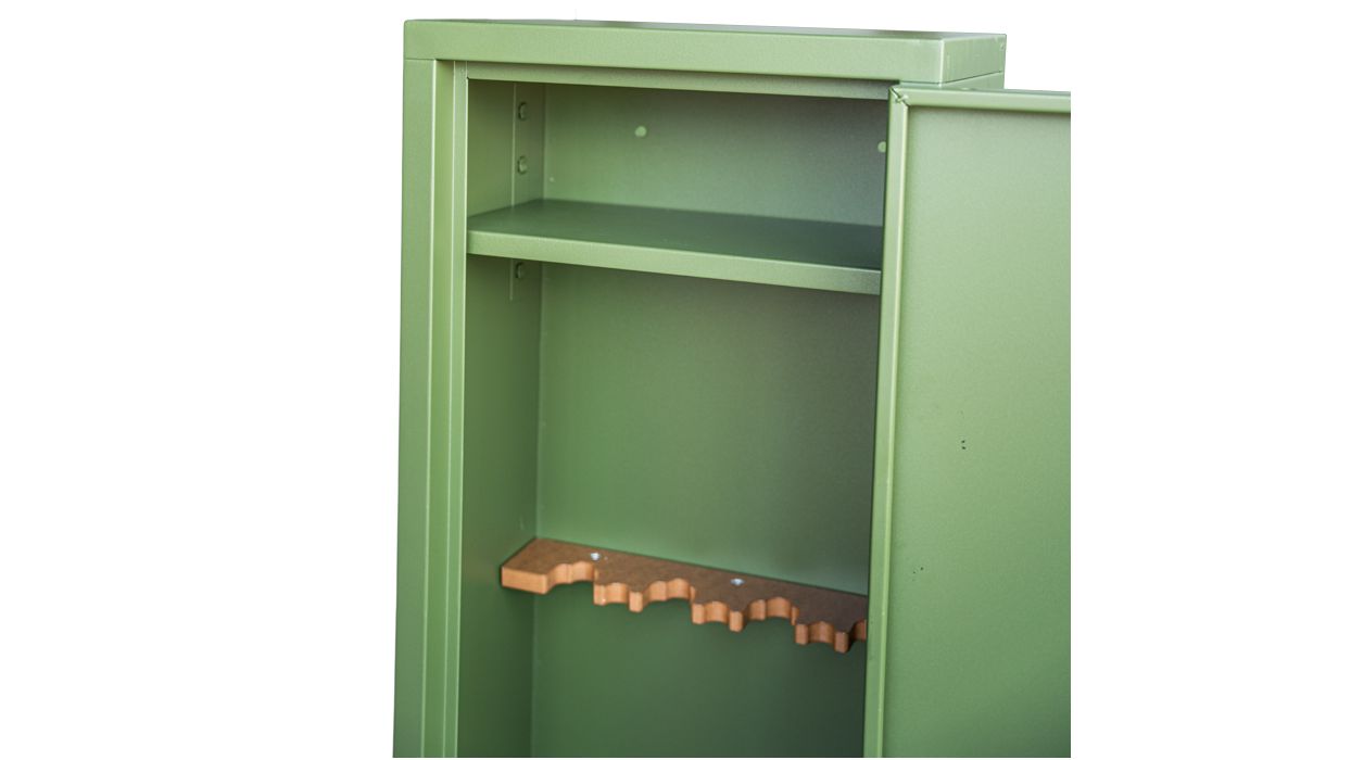 Craft Gun Security Cabinet , Single Door , 55"h x 17"w x 10"d , Green