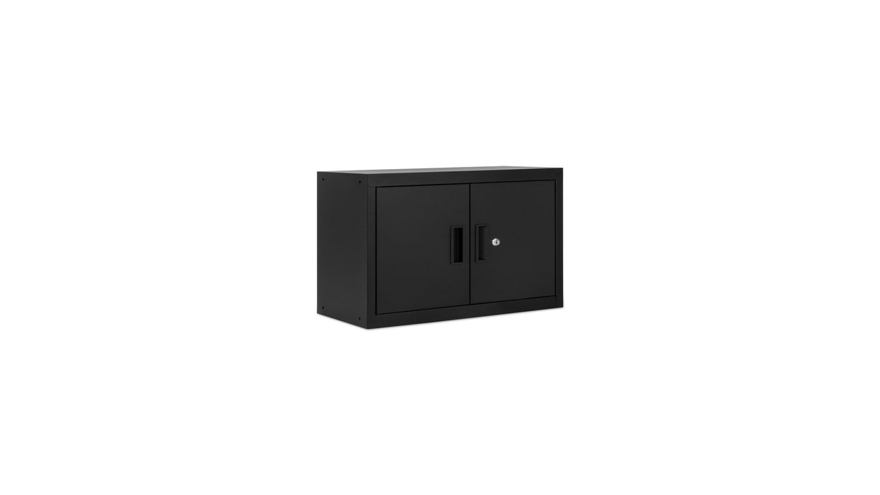 Superior 9 Piece Cabinet Set with Tall Cabinet, Wall Cabinet, Base Cabinet, Tool Cabinet, Black/Black