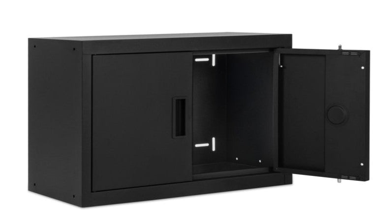 CRFT-S007171.B/B Superior 9 Piece Cabinet Set with Tall Cabinet, Wall Cabinet, Base Cabinet, Black/Black